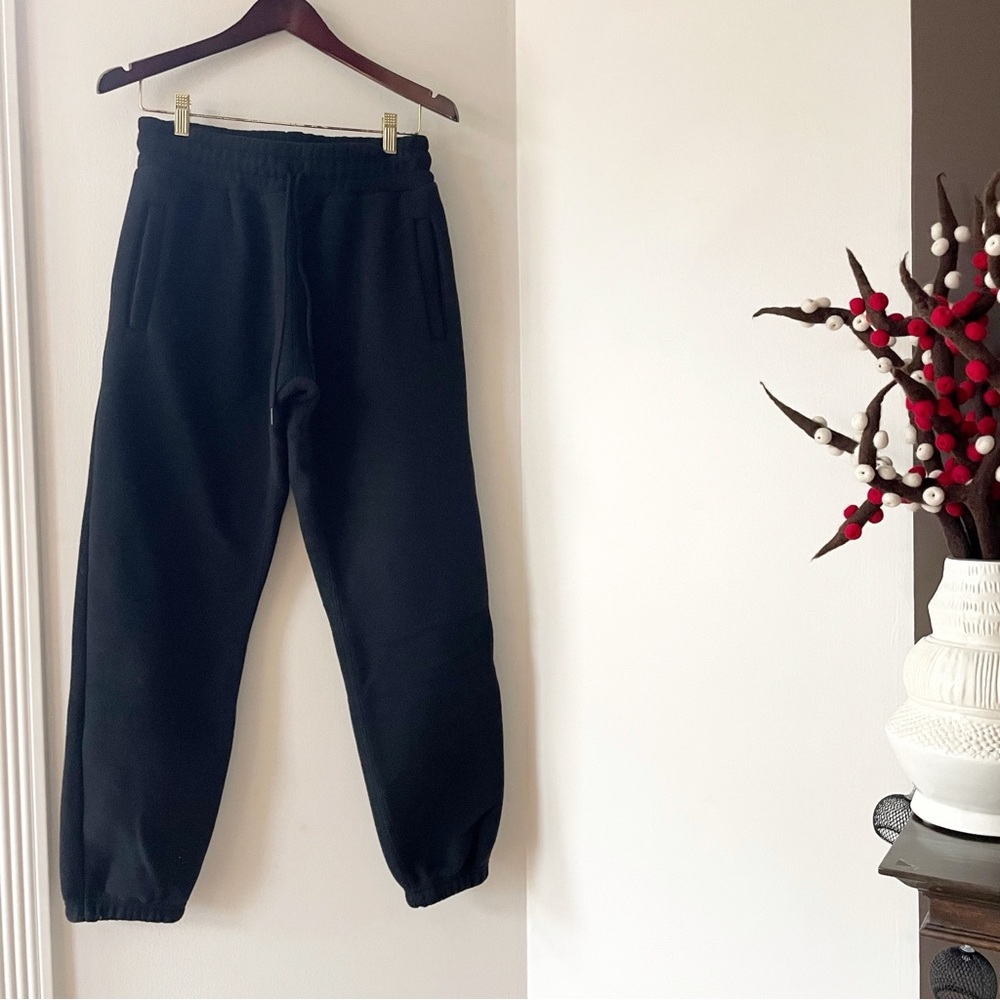 Yellow The Label Black Fleece Pants | Size Small